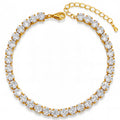 Crystal Tennis Gold Bracelet