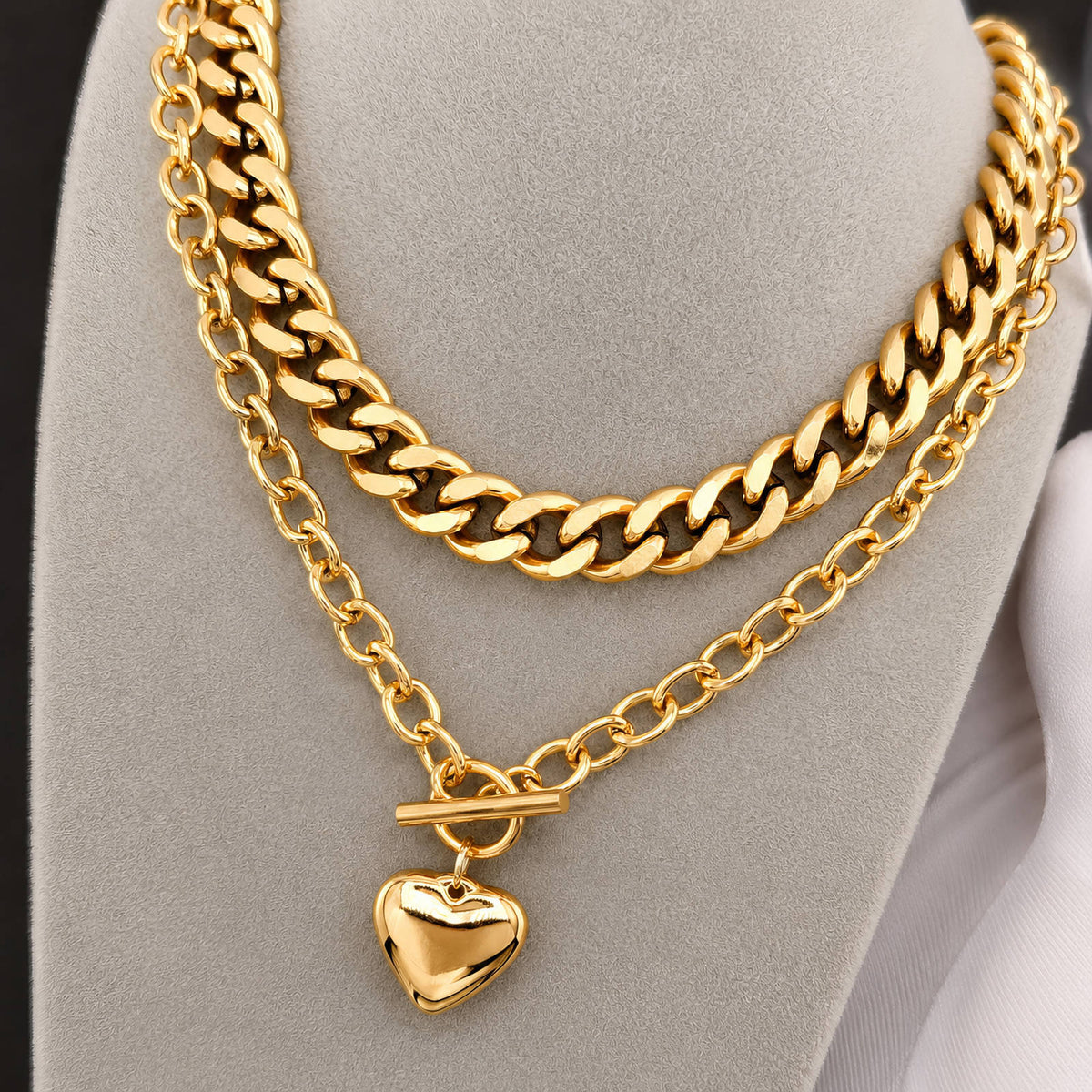 Engravable Heart Gold Necklace