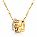 Roman Numeral Gold Pendant Necklace