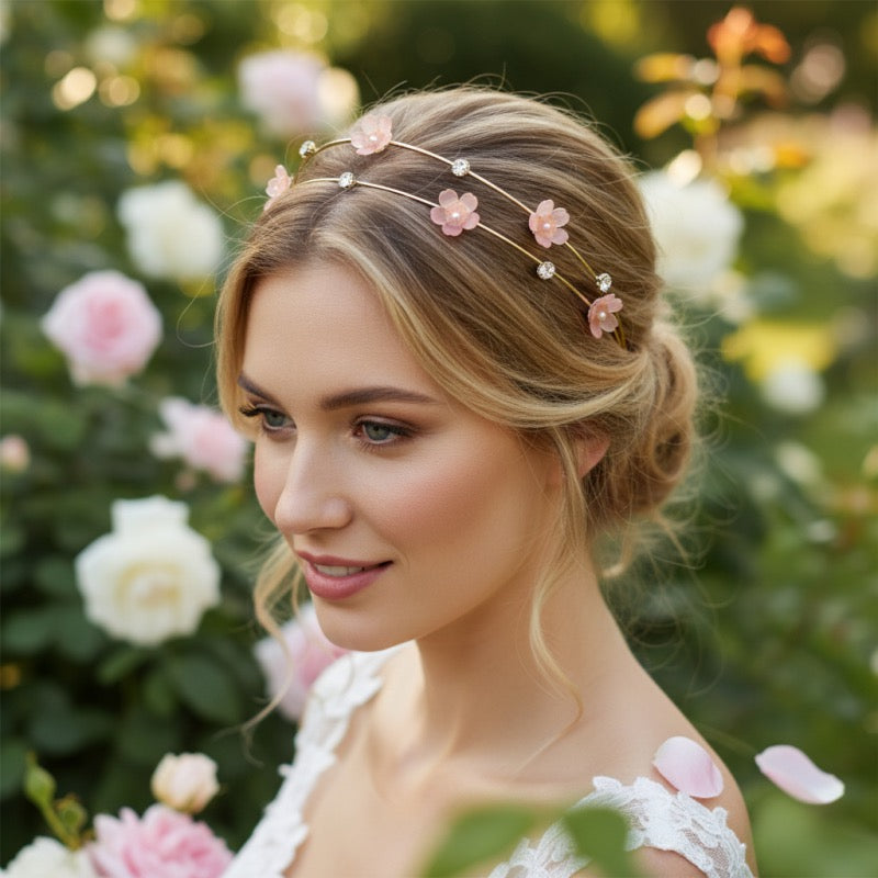 Floral headband for wedding party styling