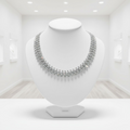 Statement crystal bridal necklace and matching earring set